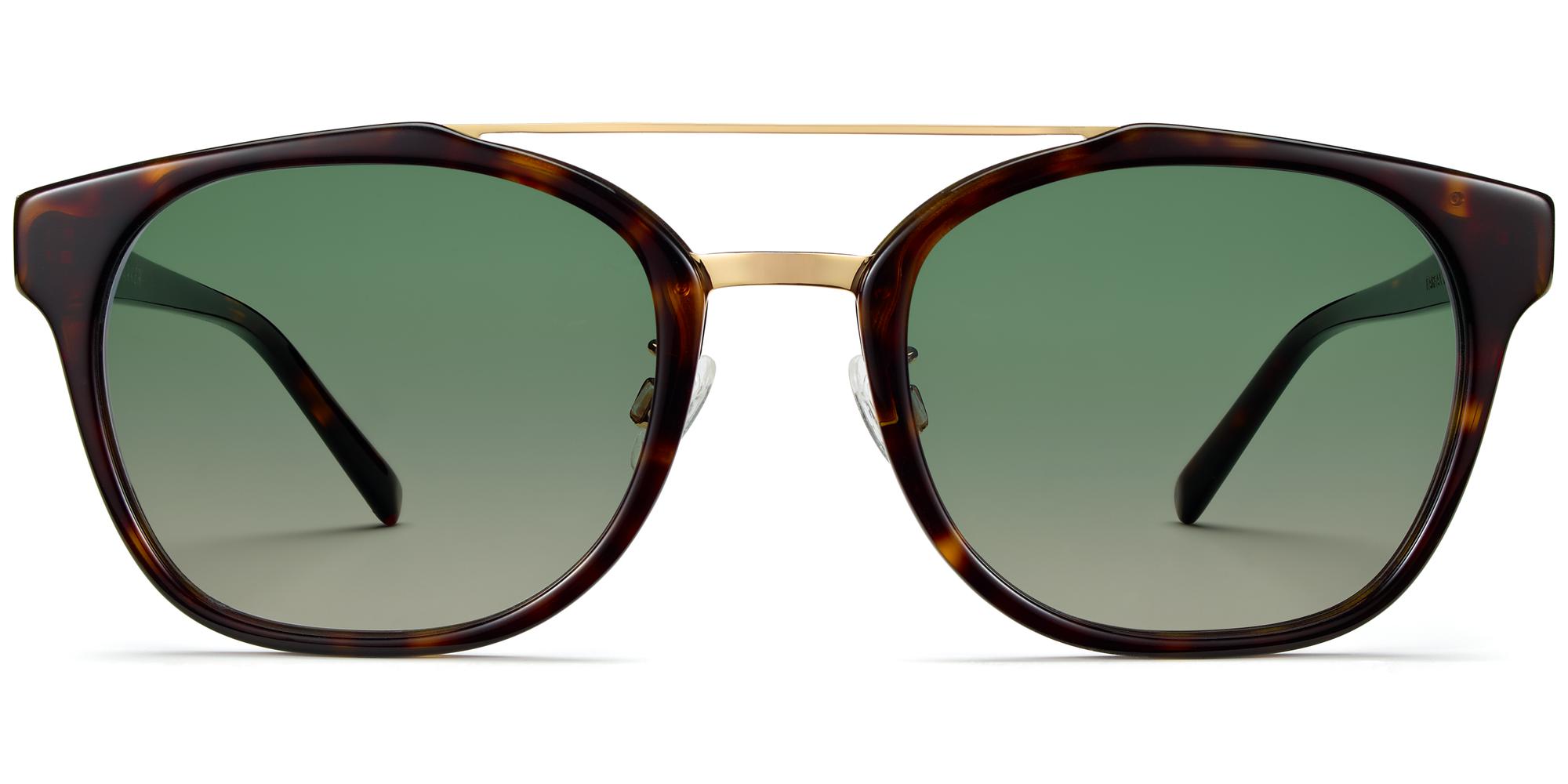 Fairfax F sunglasses with Cognac Tortoise w Gold (Grey Rx)