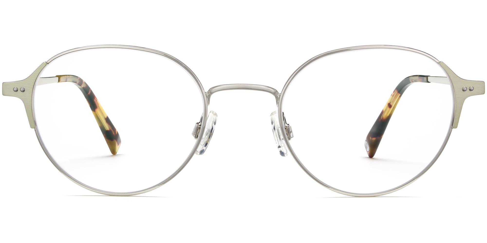 Cole m eyeglasses in Polished Silver with Riesling (Rx Blue Light)