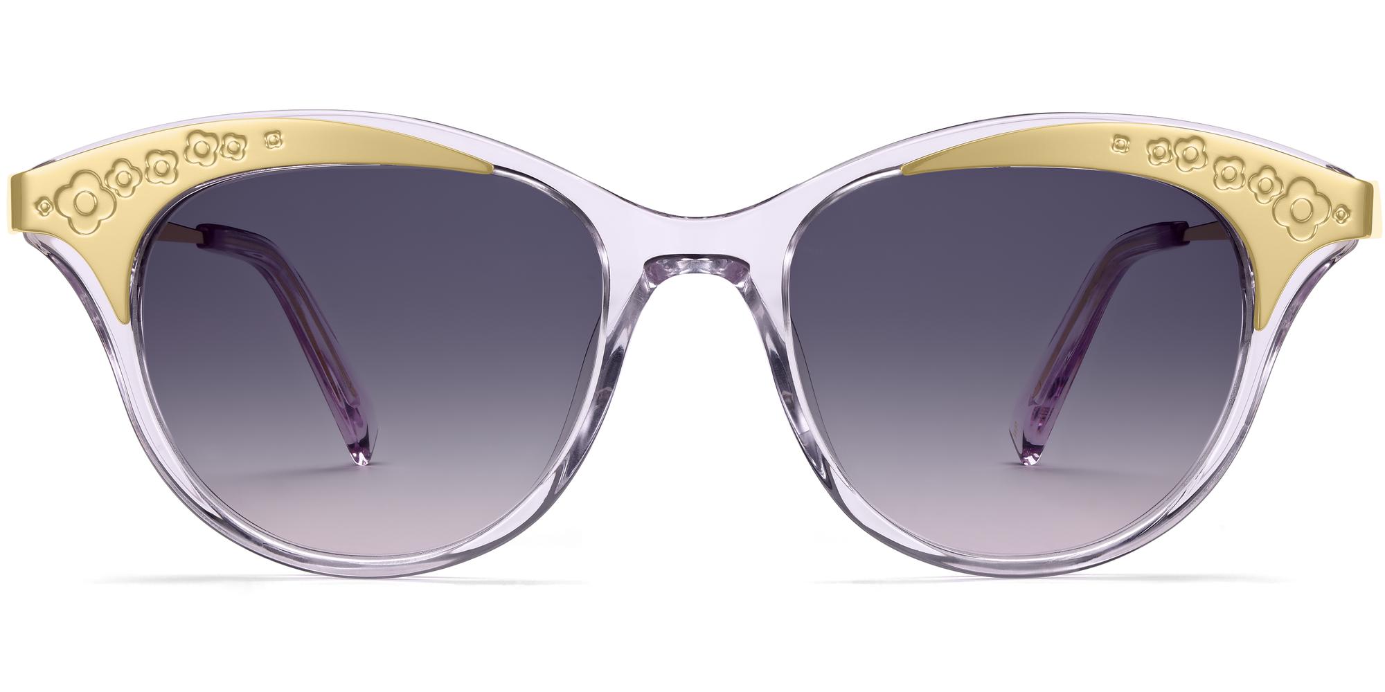 Christabel f sunglasses in Lavender Crystal (Electric Blue Flash Progressives Rx Prism)