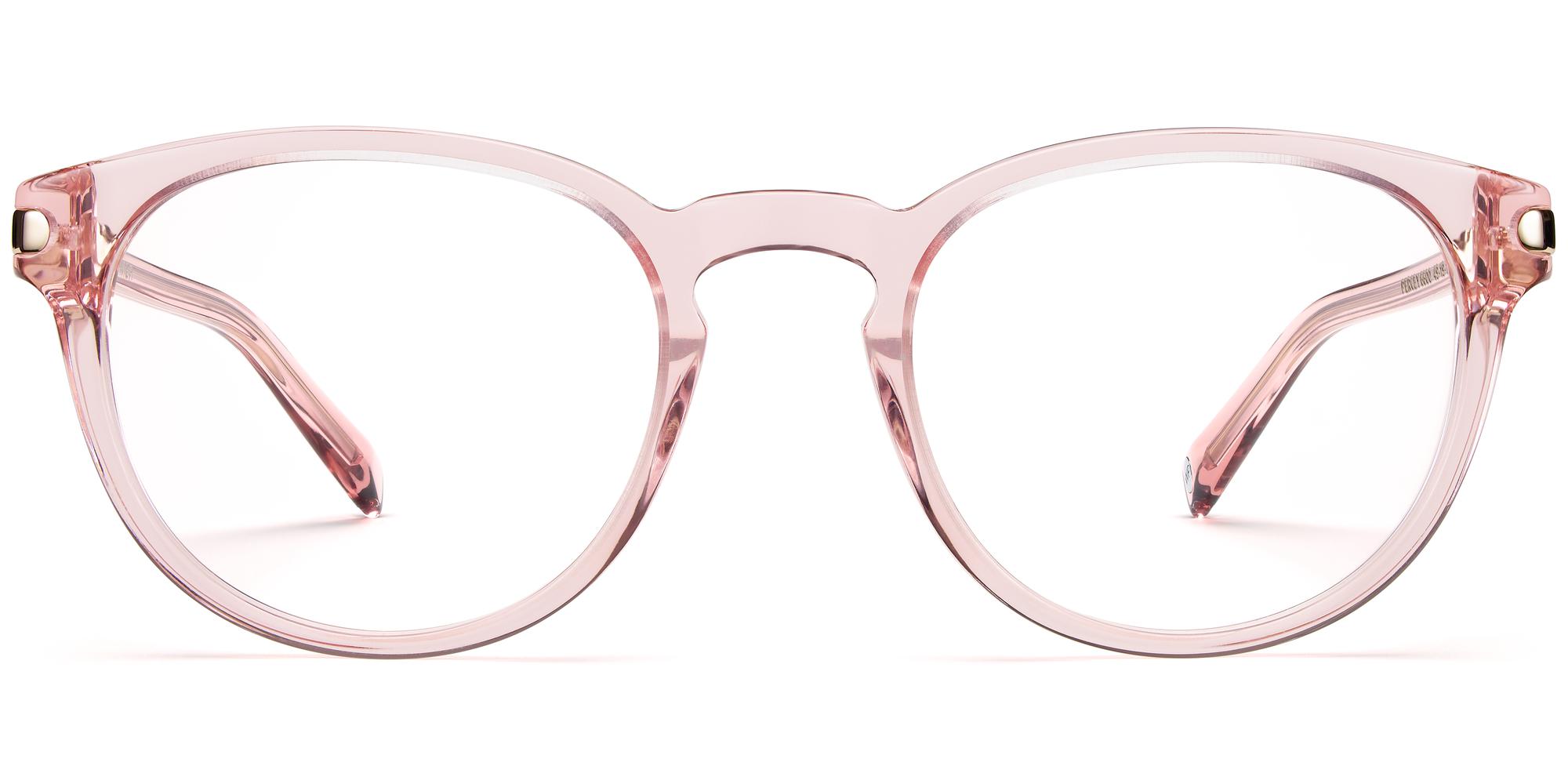 Percey f eyeglasses in Rose Crystal with Riesling (Rx Blue Light)