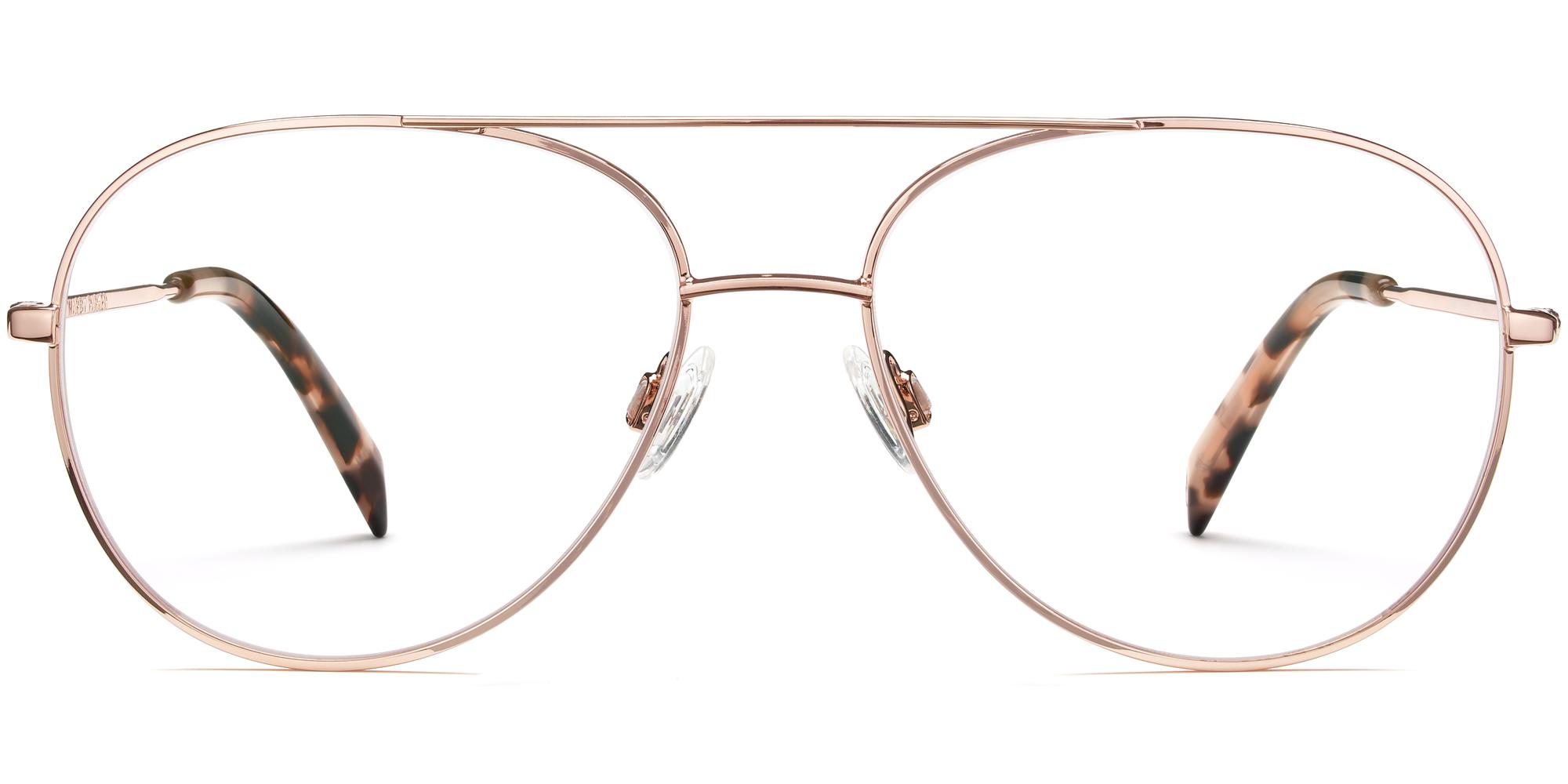 York m eyeglasses in Rose Gold (Rx Blue Light)