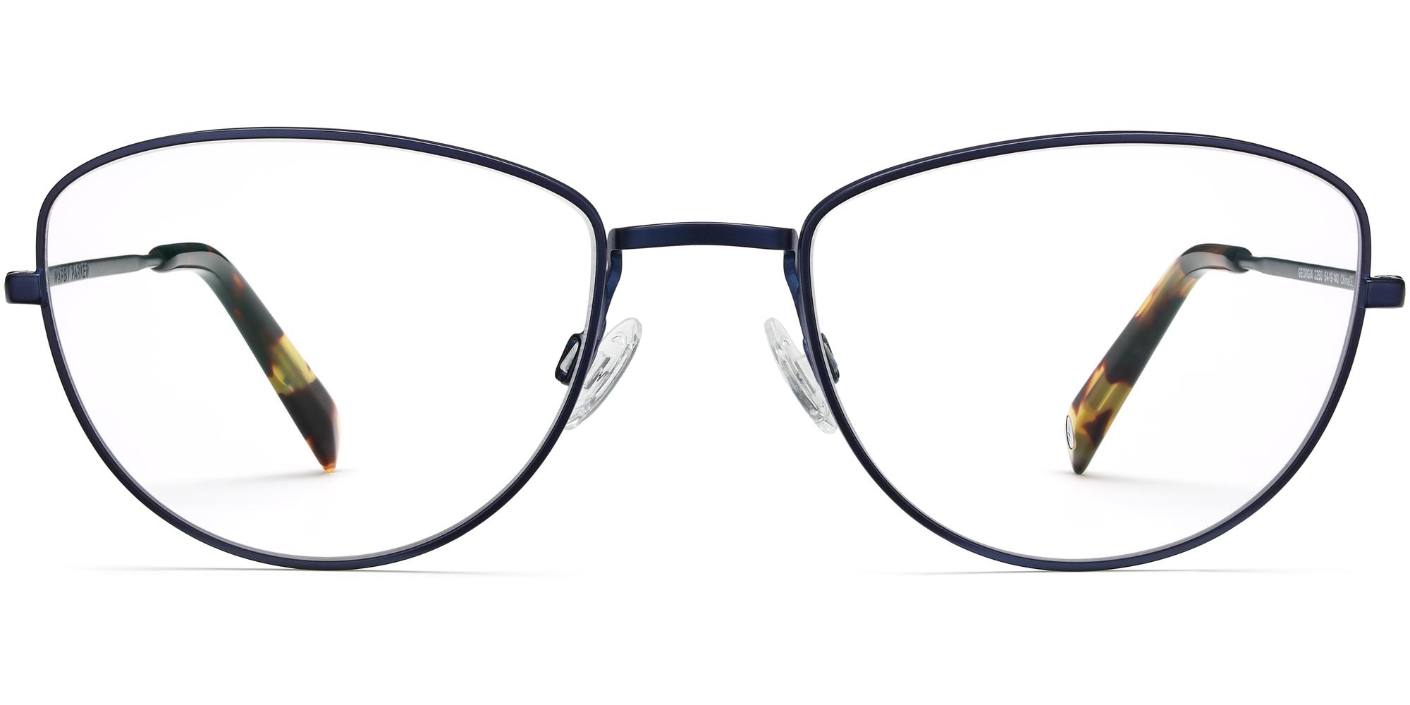 Georgia f eyeglasses in Brushed Navy (Rx Blue Light)