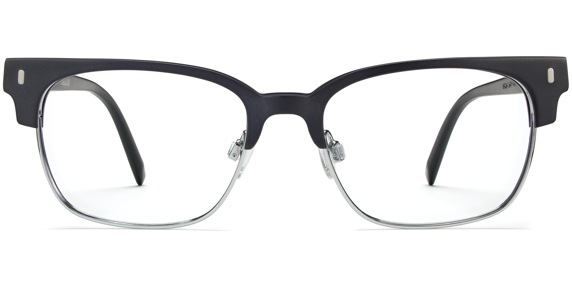 Lewis f eyeglasses in Black Matte with Silver (Rx)