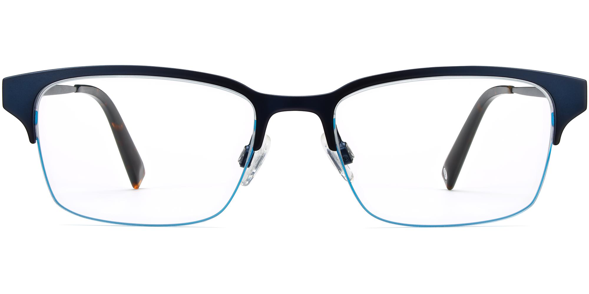 James m eyeglasses in Brushed Navy (Rx Blue Light)