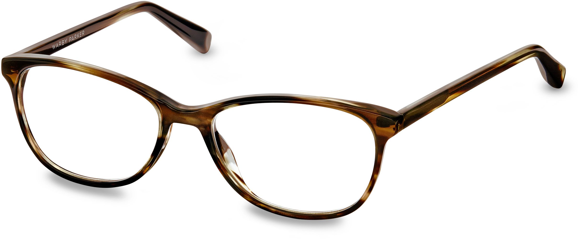 daisy eyeglasses in striped molasses for women warby parker