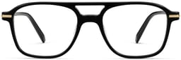 Brimmer in Jet Black with Polished Gold, thumbnail 4