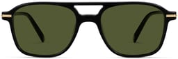 Brimmer in Jet Black with Polished Gold, thumbnail 4