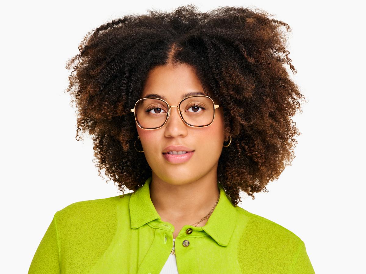 Fernanda in Cognac Tortoise with Polished Gold, image 2