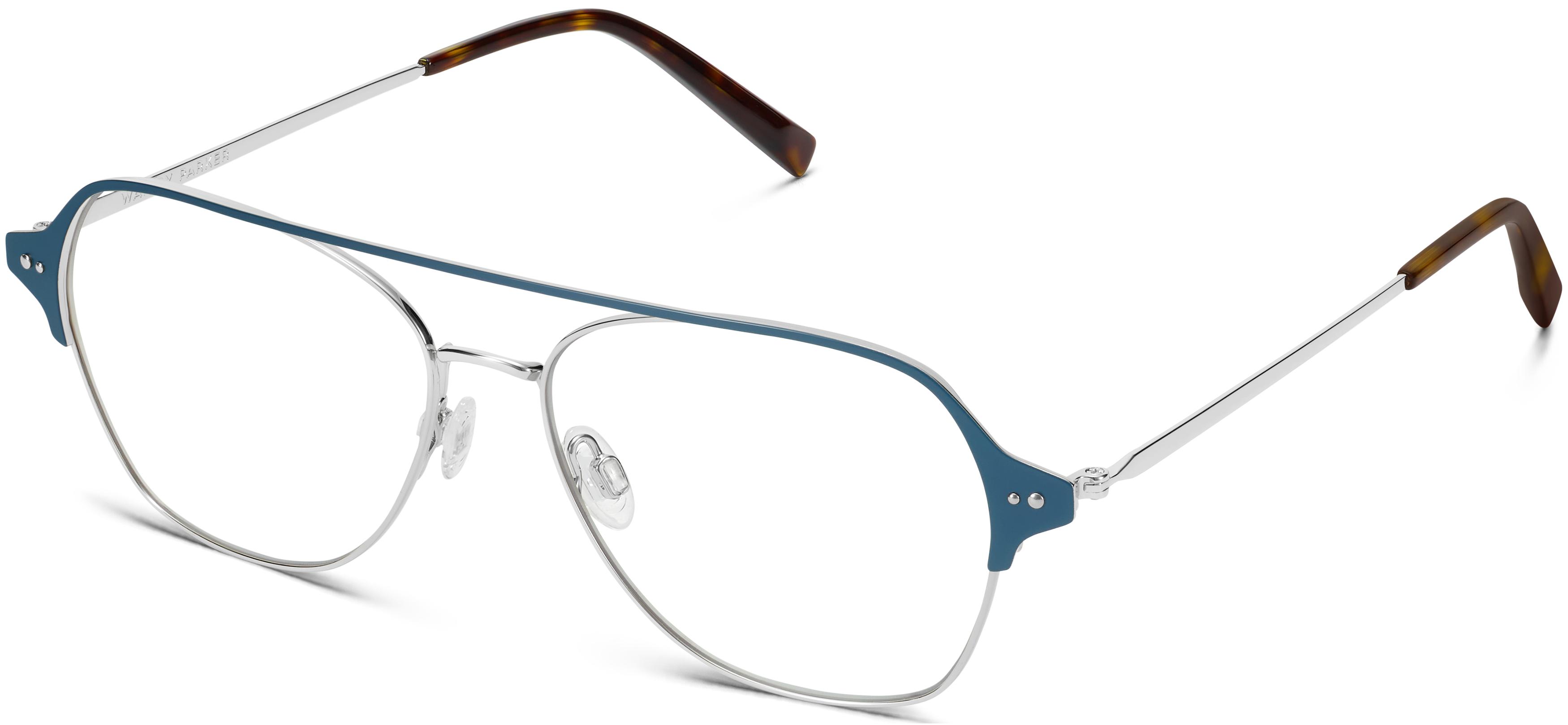 Corson in Polished Silver with Deep Teal, image 1