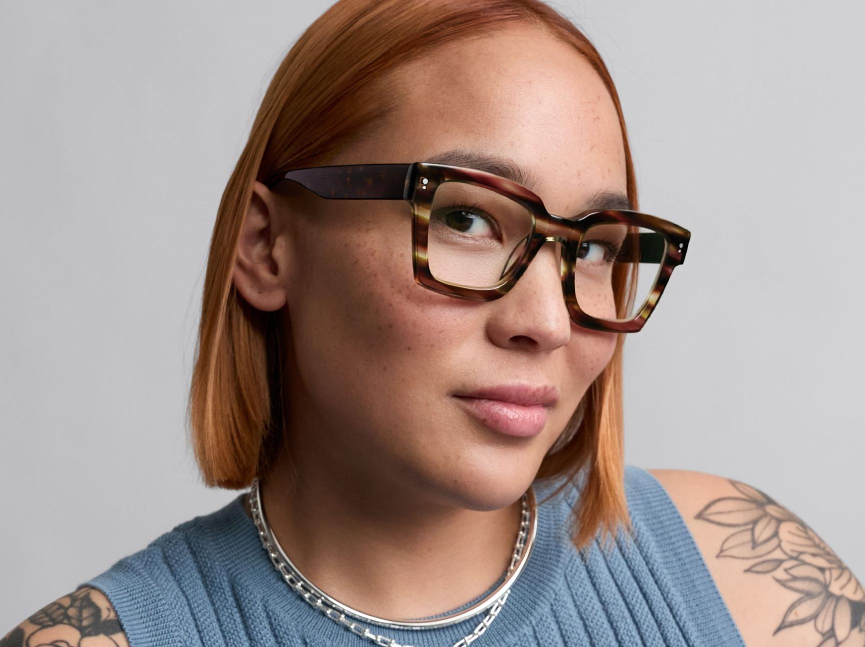 Sonia in Striped Magnolia with Cognac Tortoise, image 2