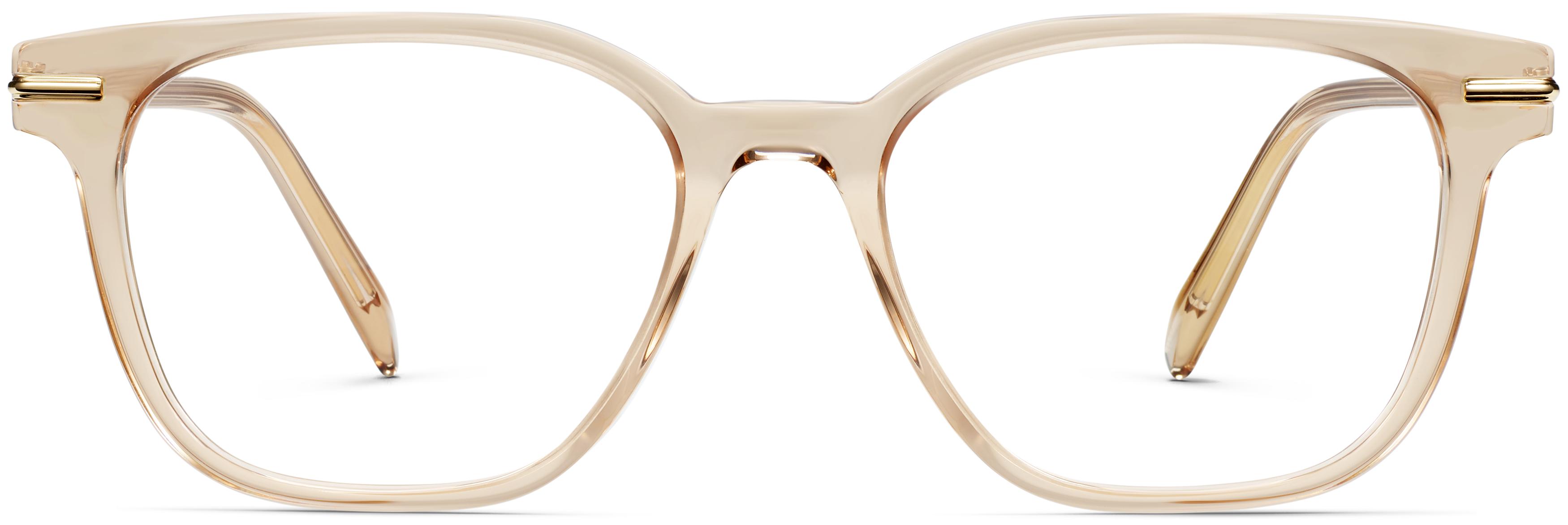 Bronte Eyeglasses in Nutmeg Crystal with Polished Gold — Medium