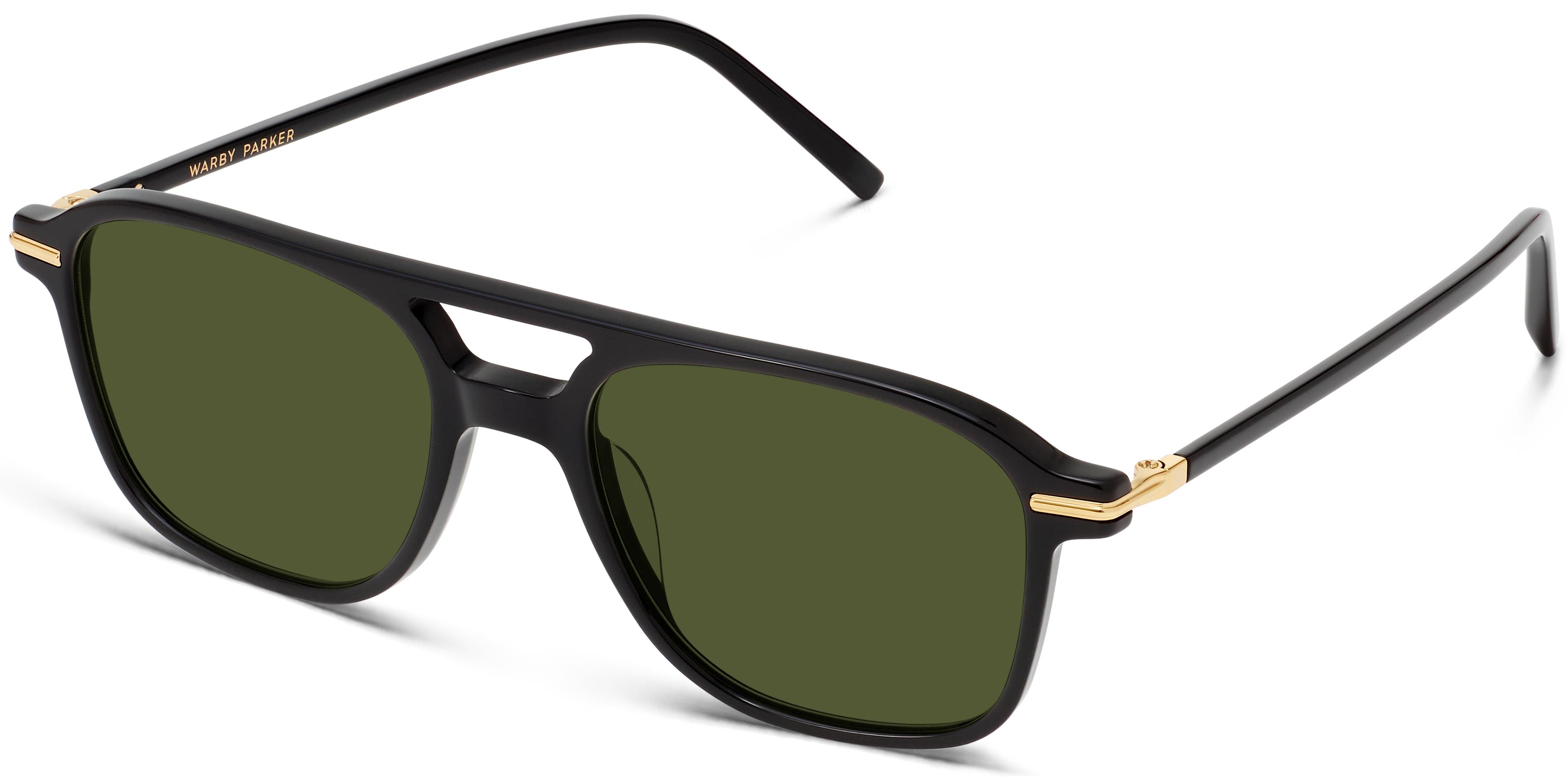 Brimmer in Jet Black with Polished Gold, image 1