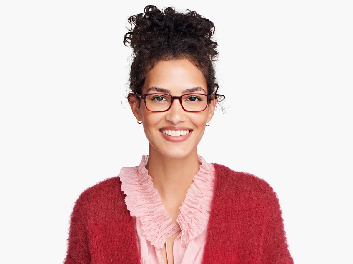 Wilkie Eyeglasses in Berry Crystal Fade Warby Parker
