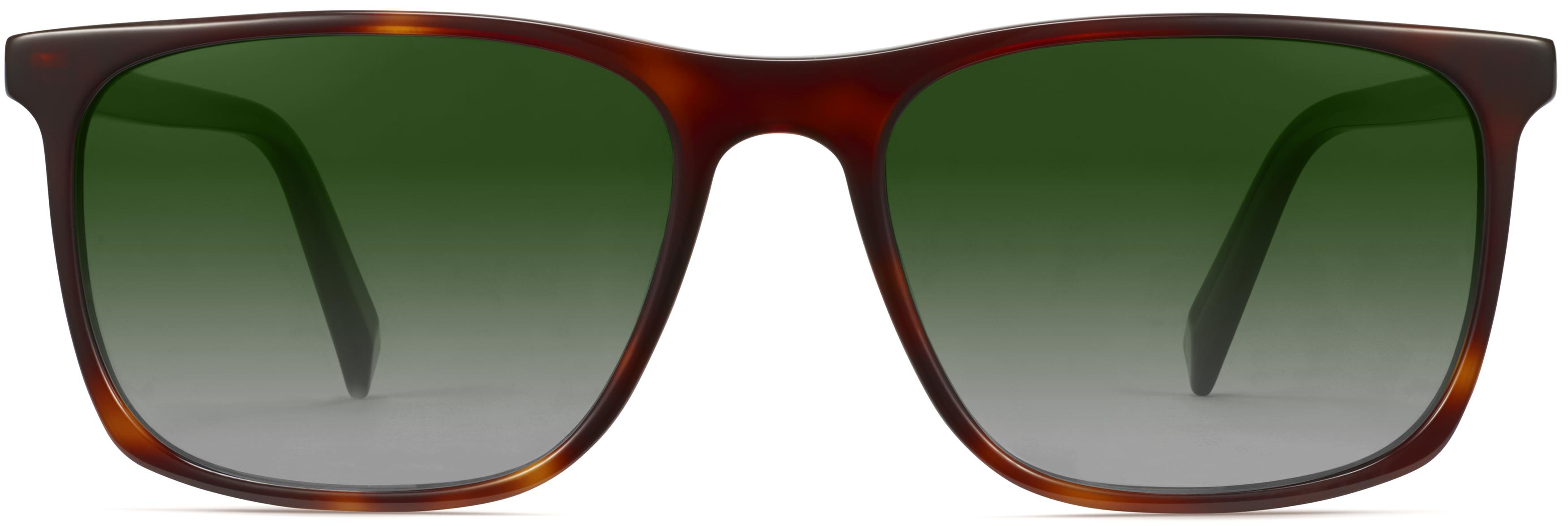 Warby Parker Everett Sunglasses Tortoise Shell Square Frame Green Case Carson Sunglasses in Cinnamon Tortoise — Wide | Warby Parker main image 2