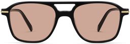 Brimmer in Jet Black with Polished Gold, thumbnail 6