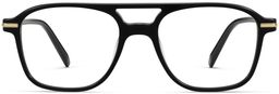Brimmer in Jet Black with Polished Gold, thumbnail 4