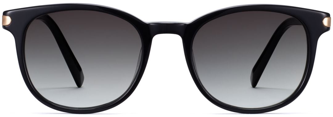 Durand Sunglasses in Jet Black with Polished Gold | Warby Parker