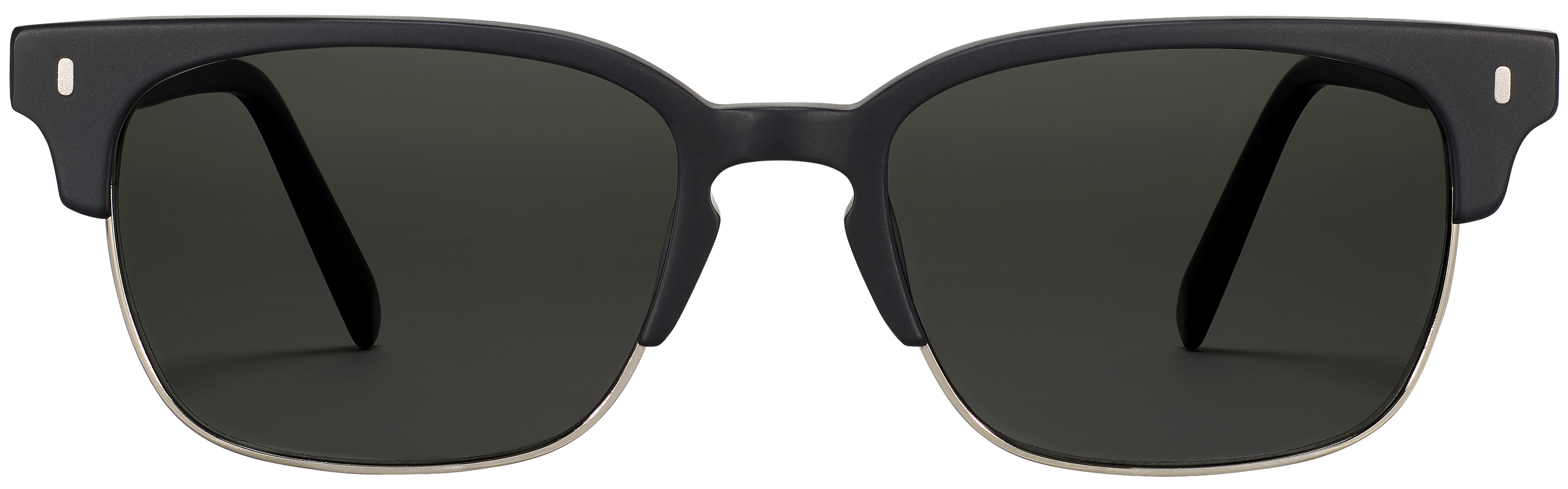 Ames Jet Black Matte with Polished Silver, baseTransparent view