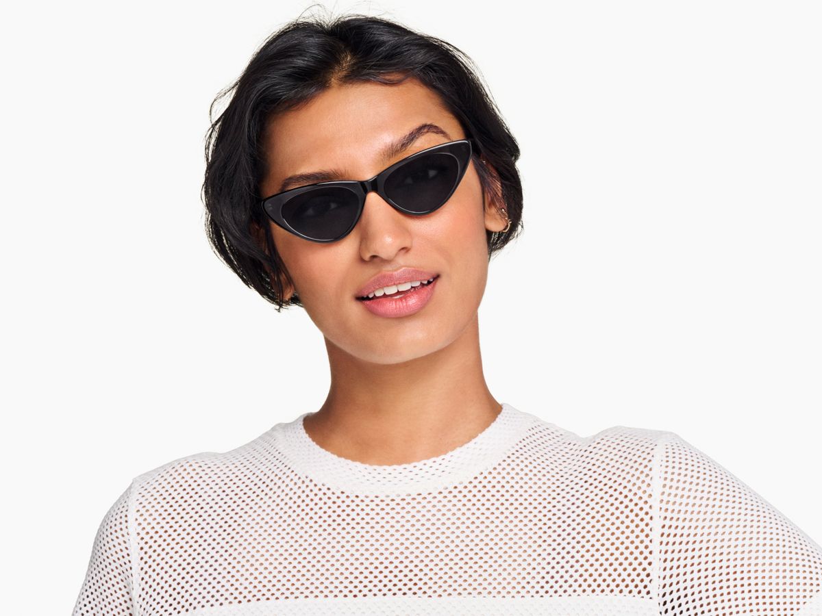 Val Sunglasses in Licorice Crystal | Warby Parker display picture 3