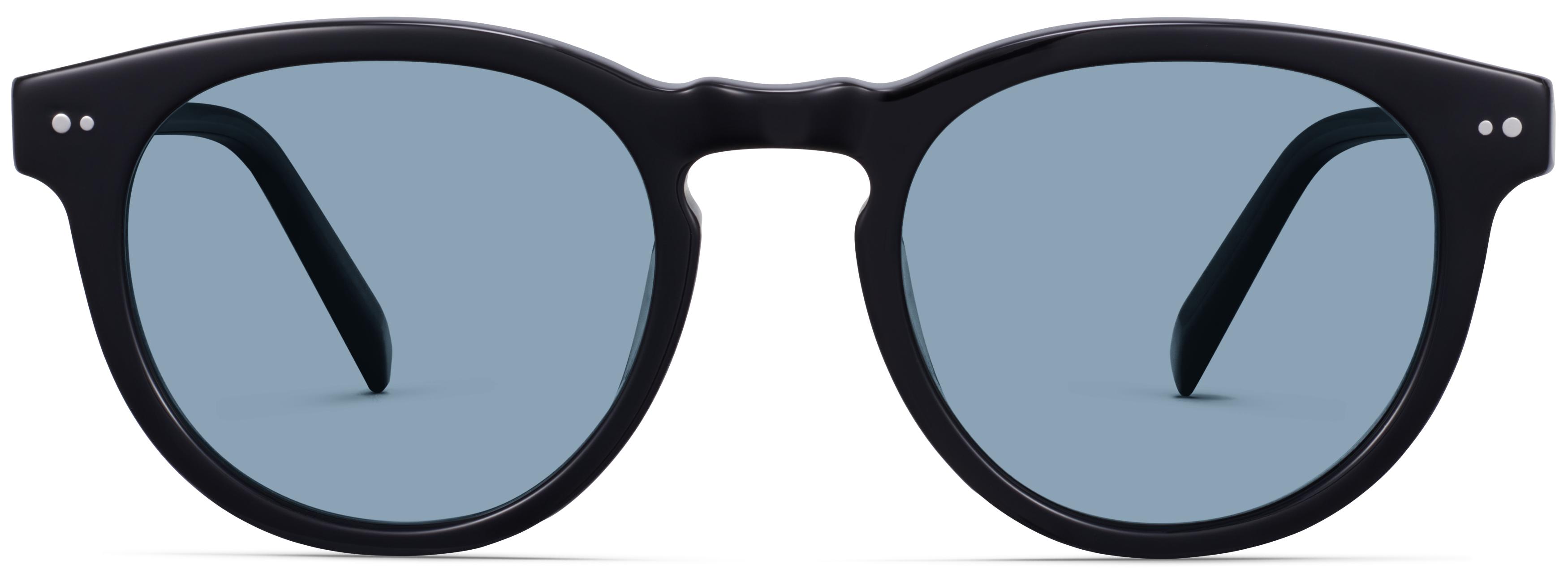Hayes Low Bridge Fit Sunglasses in Jet Black — Wide | Warby Parker