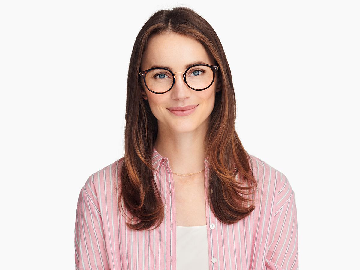 Jayla Eyeglasses in Cognac Tortoise with Polished Gold