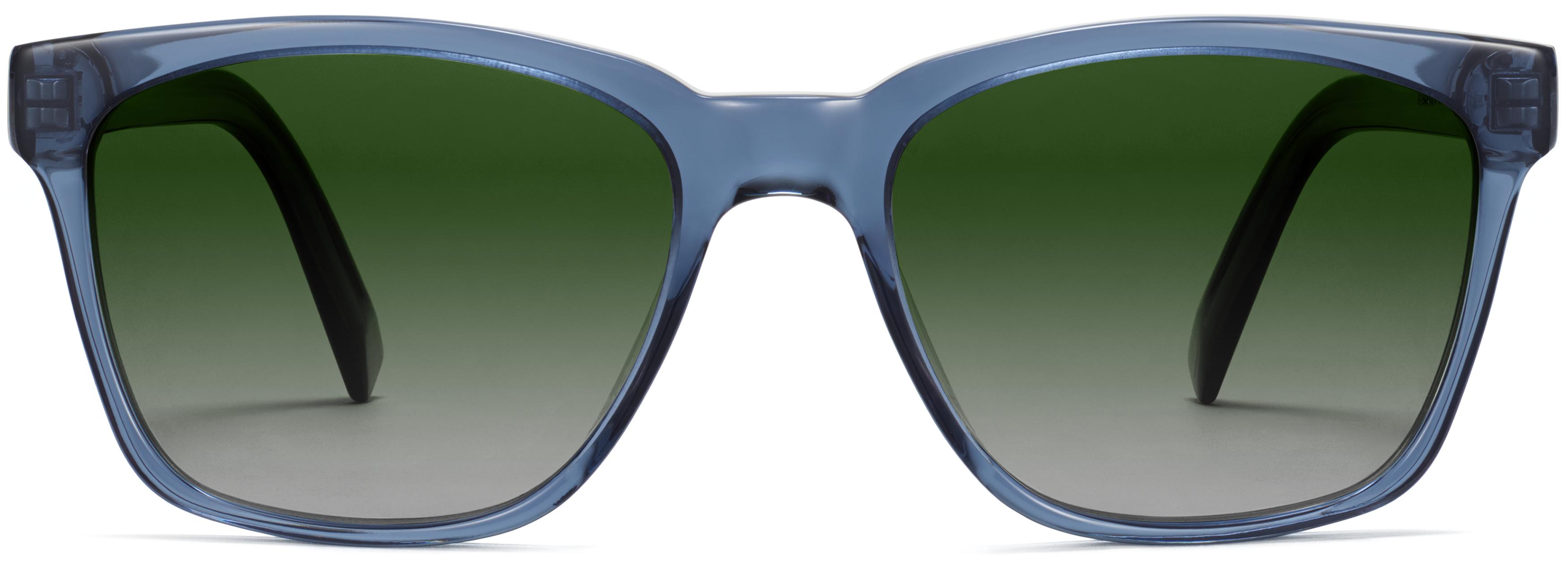 Warby Parker GSW 319 Sunglasses Crystal Teal Blue Gray Lens 53mm Frames Only Corson Eyeglasses in Polished Silver with Deep Teal — Wide  main image 4