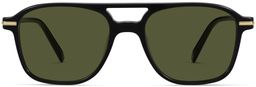 Brimmer in Jet Black with Polished Gold, thumbnail 4