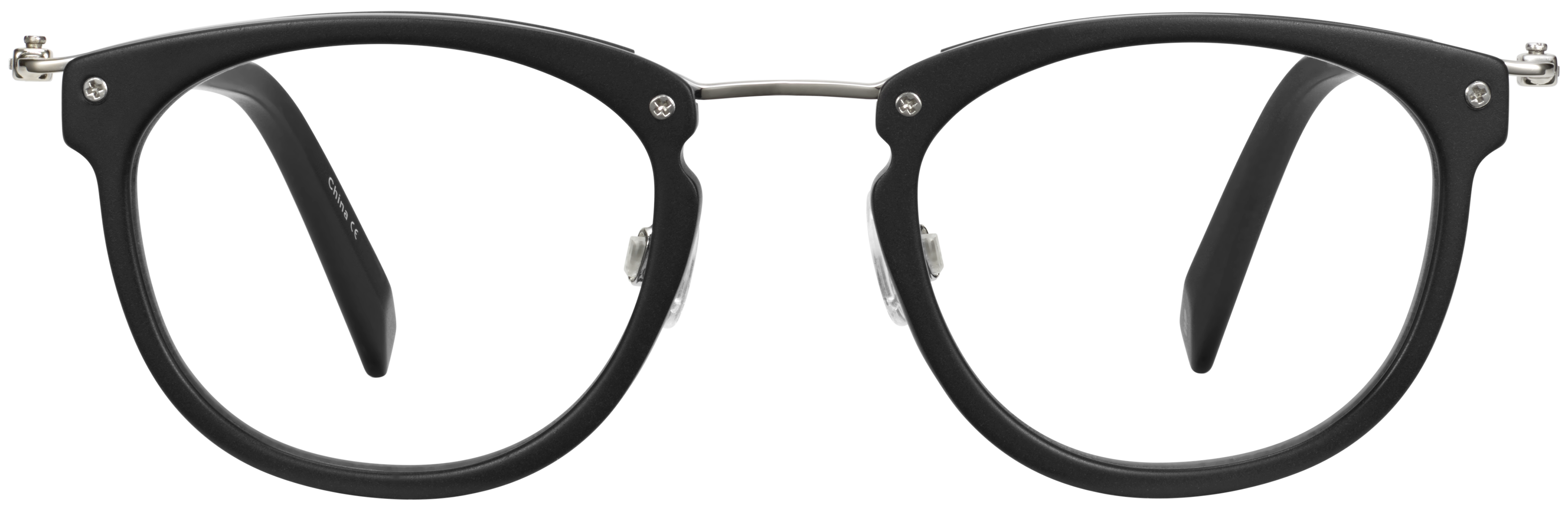 Moriarty Jet Black Matte with Polished Silver, baseTransparent view
