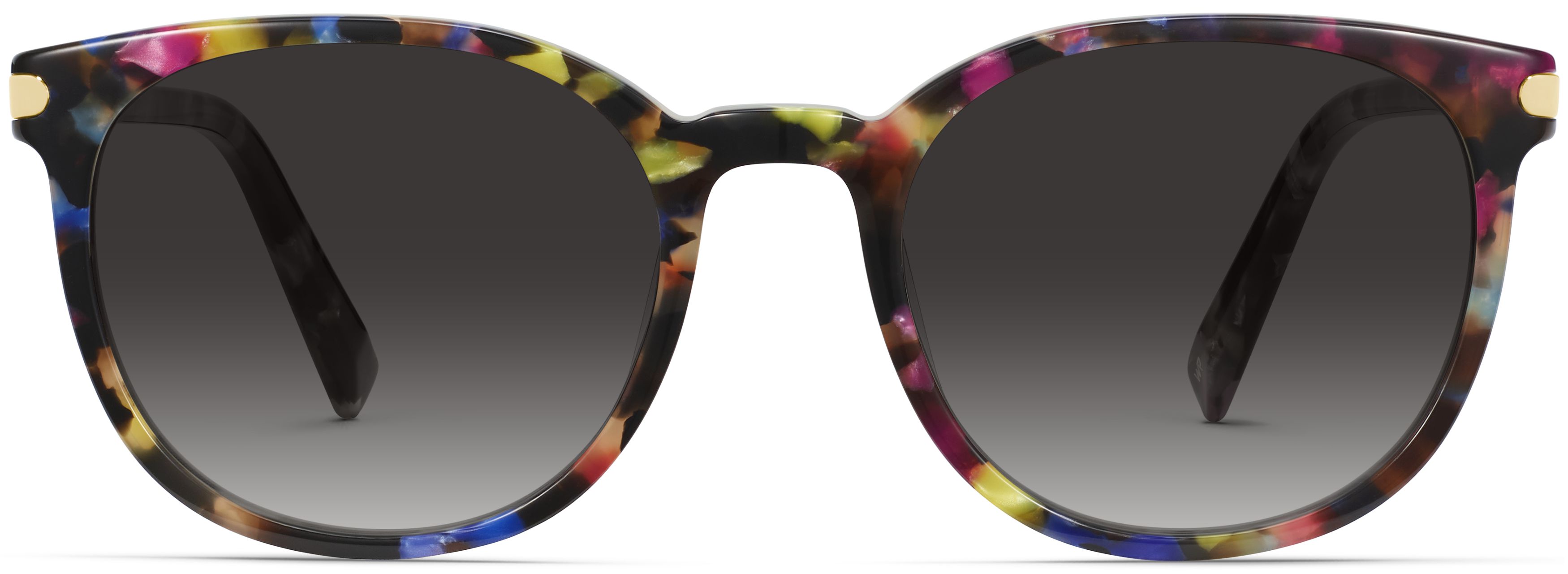 Gillian Confetti Tortoise with Polished Gold, front view