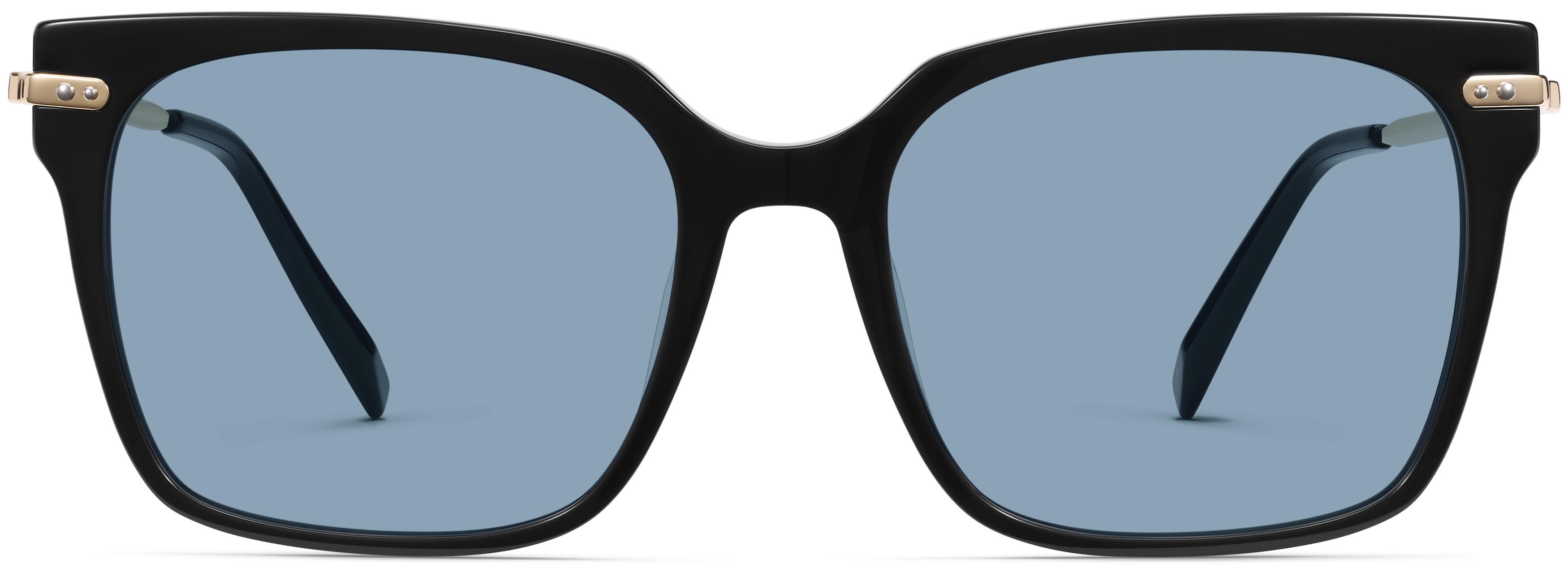 Vela Eyeglasses in Jet Black with Polished Gold | Warby Parker