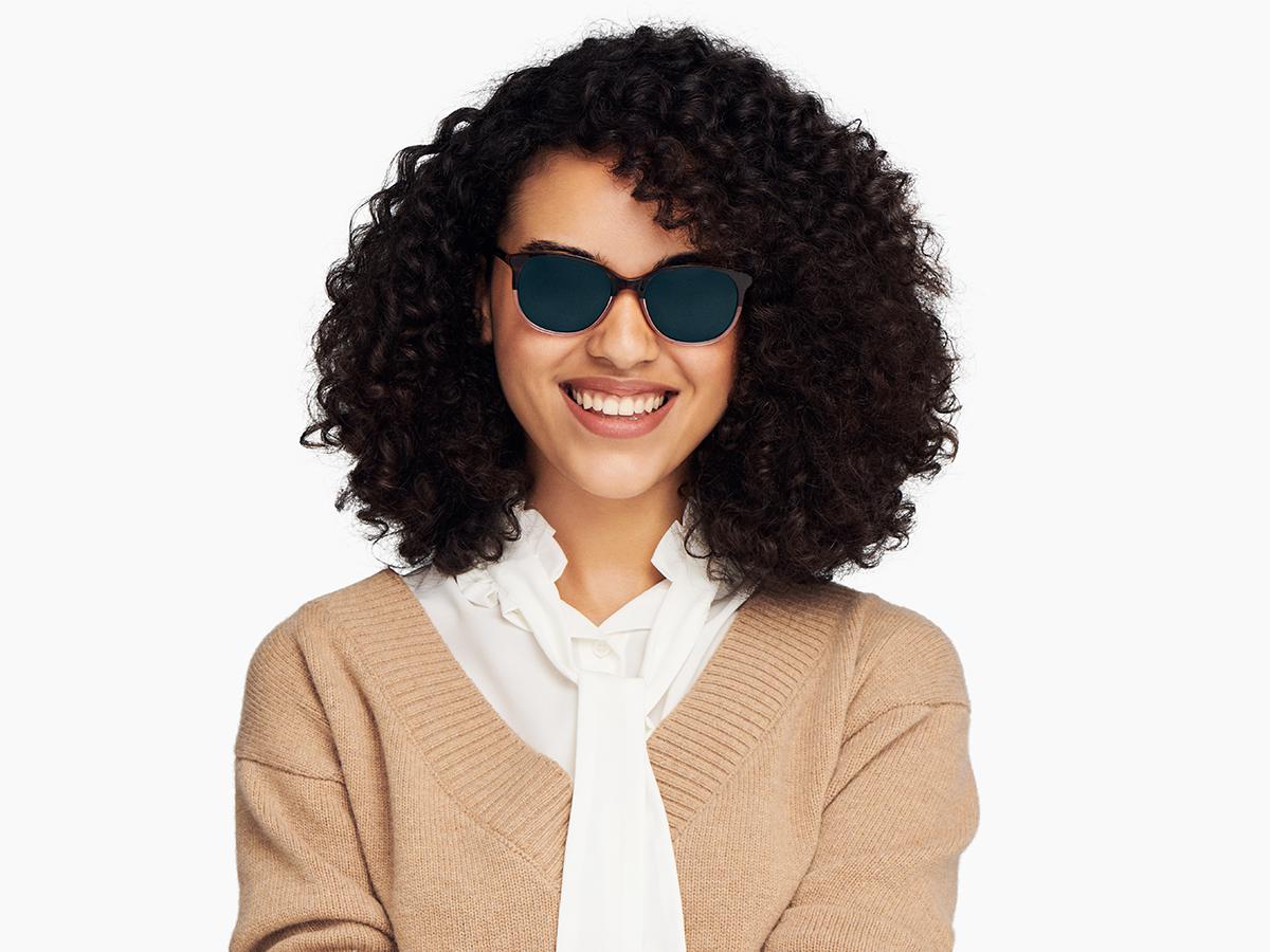 Laurel Low Bridge Fit Sunglasses in Tea Rose Fade | Warby Parker