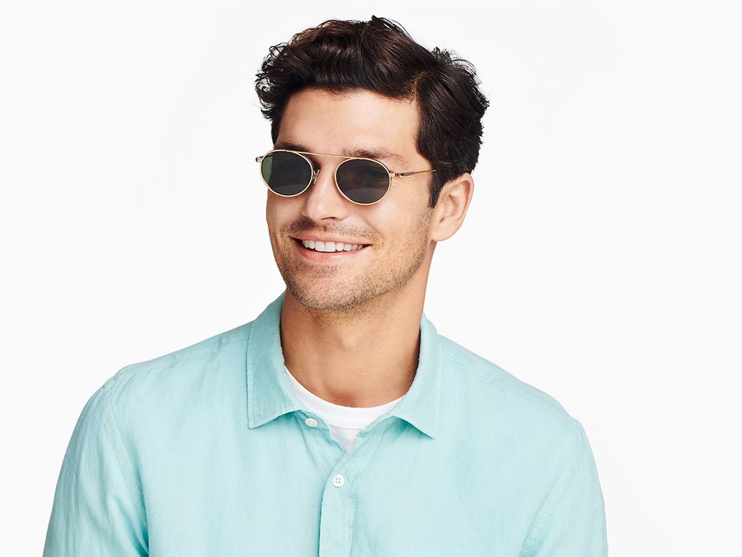 Corwin Sunglasses in Polished Gold with Whiskey Tortoise Matte | Warby ...