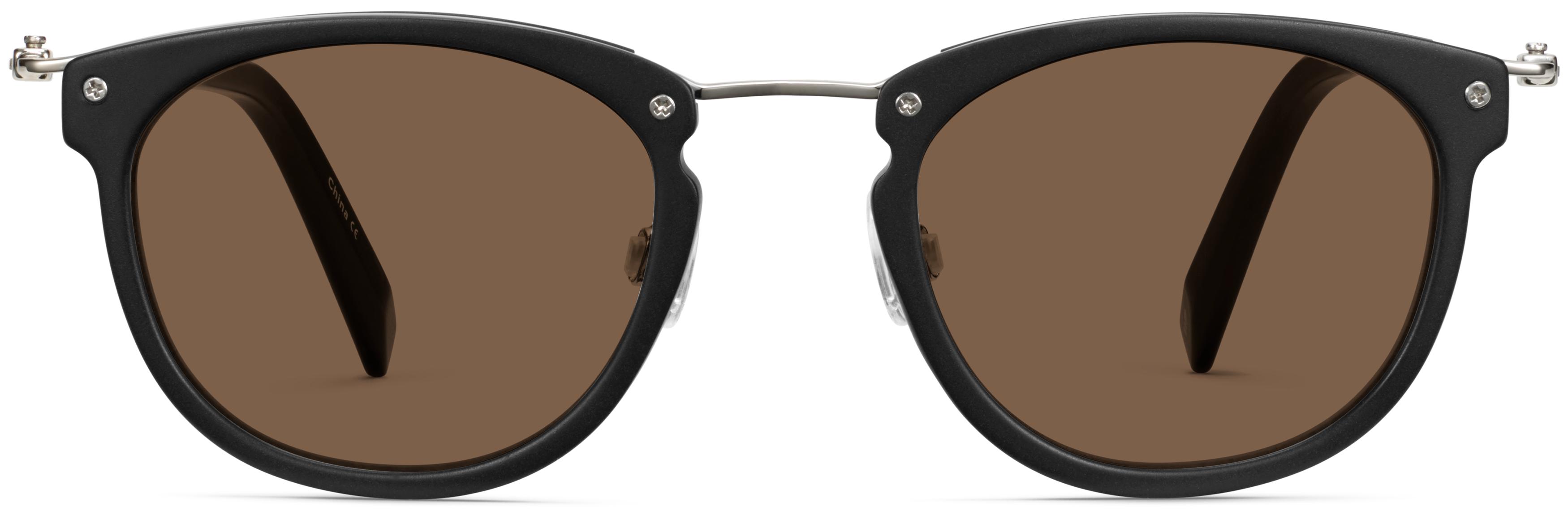 Warby Parker Eye Glasses Eyeglasses Frames Moriarty 7101 47-21-140 Moriarty Eyeglasses in Jet Black Matte with Polished Silver  main image 2