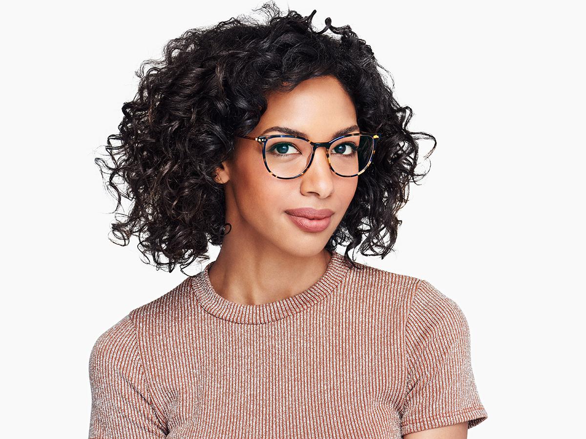 Maren Eyeglasses in Violet Magnolia with Polished Gold