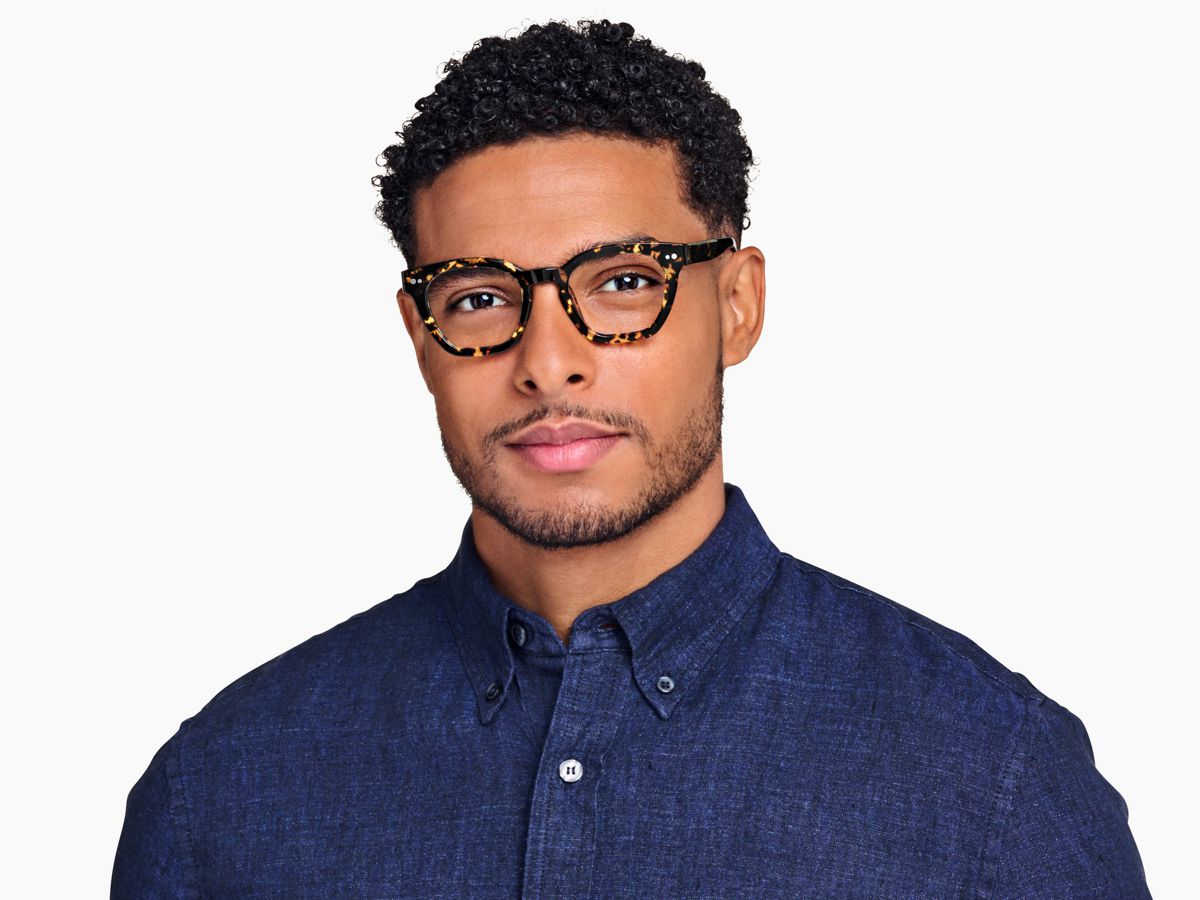 Terrell Eyeglasses in Black Oak Tortoise — Medium | Warby Parker
