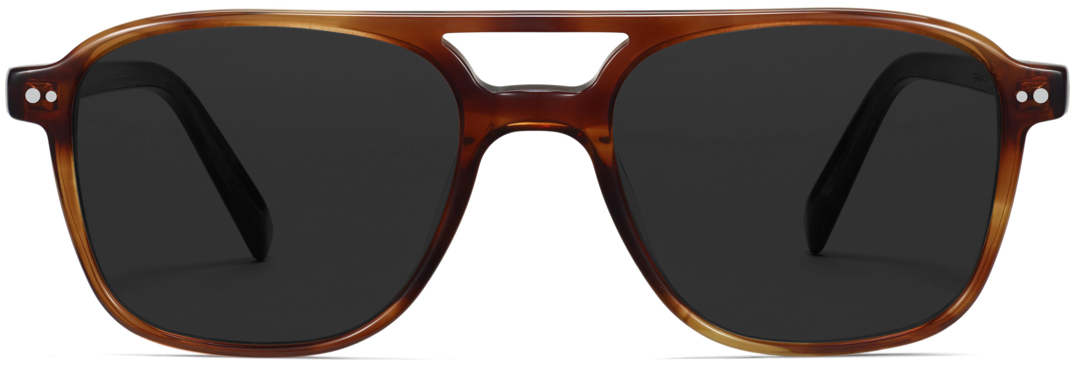 Brimmer Sunglasses in Jet Black with Polished Gold