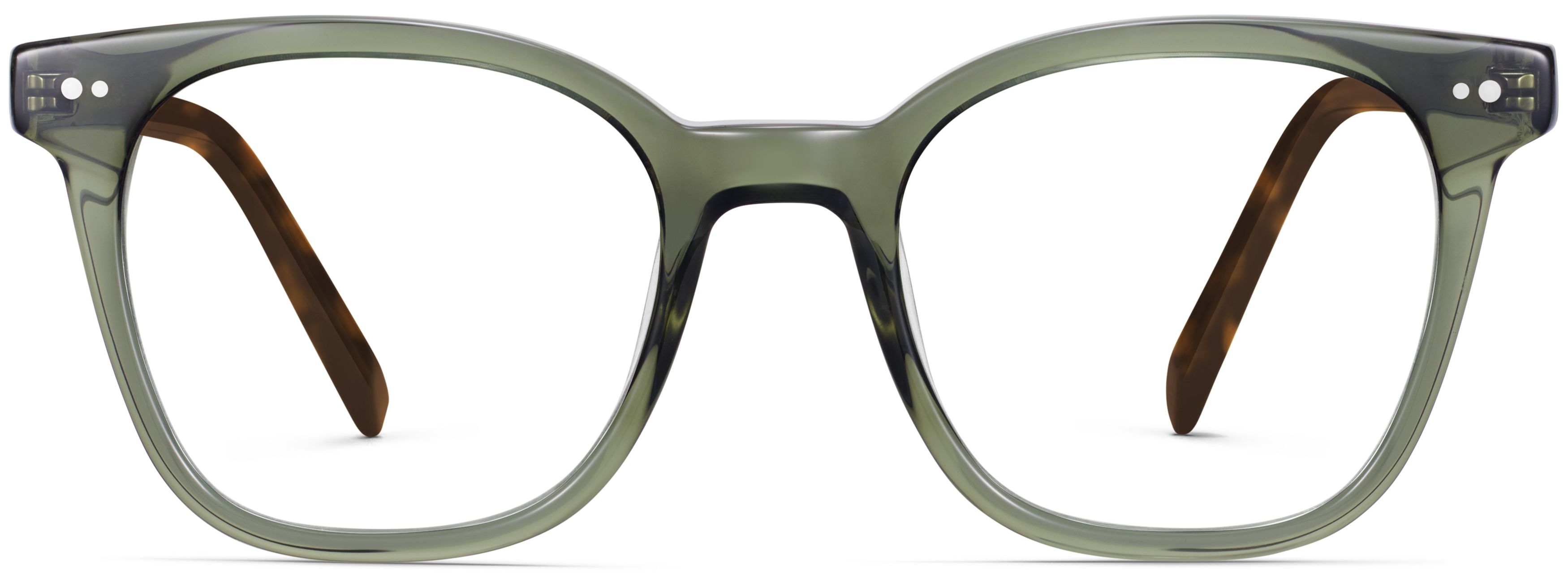Griffin Seaweed Crystal with Cognac Tortoise, front view