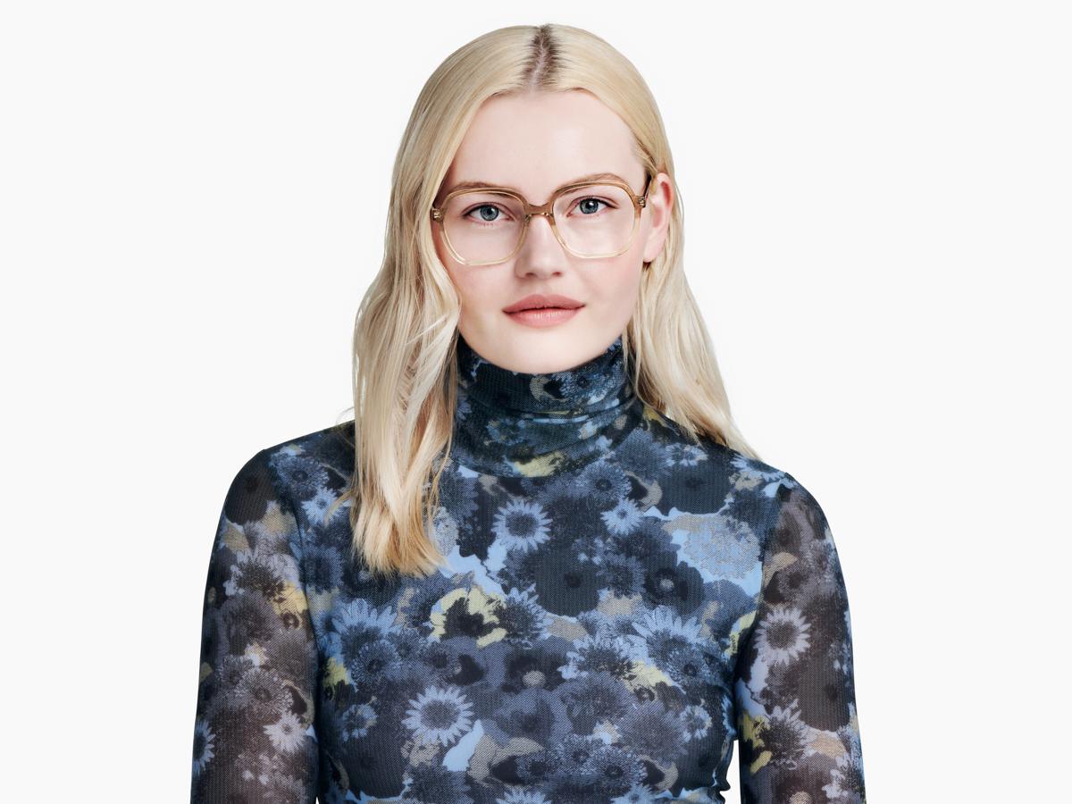Willetta Eyeglasses in Chai Crystal Fade