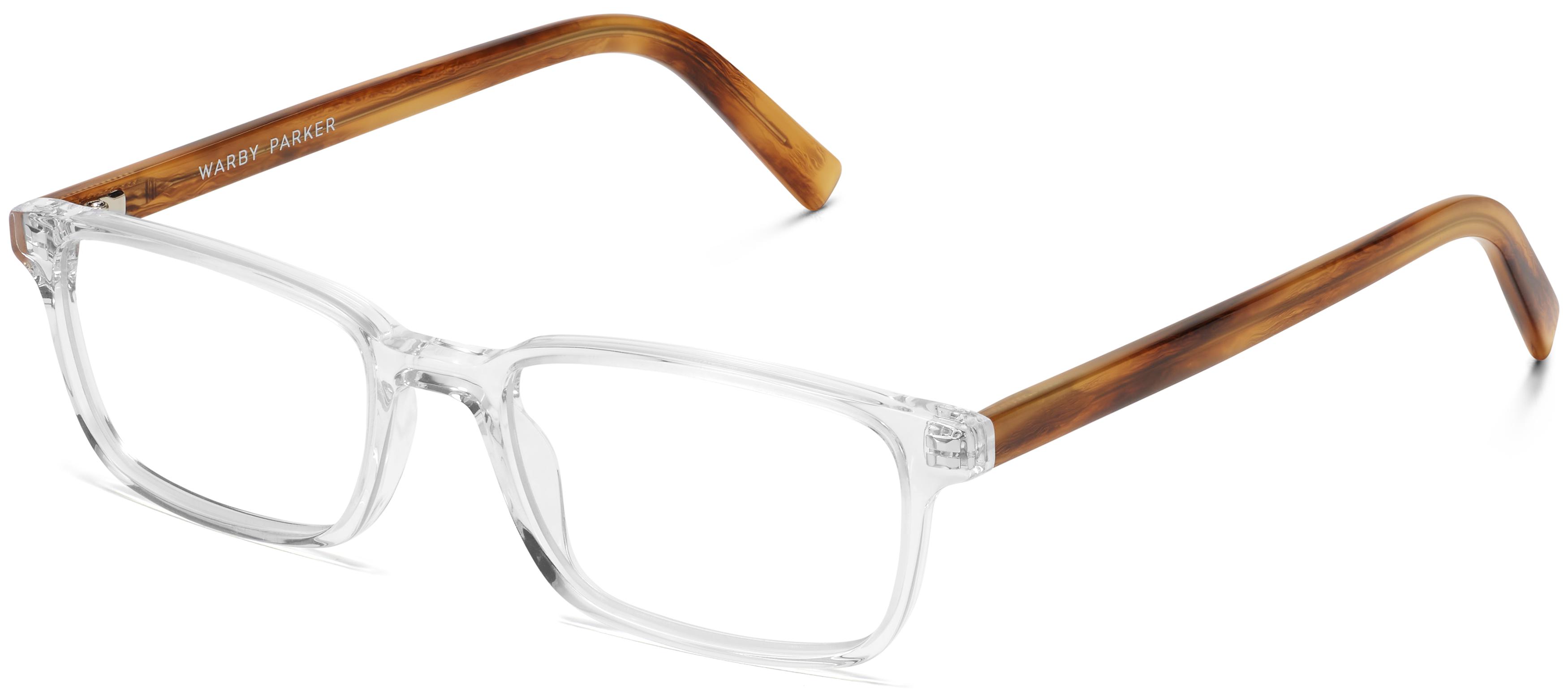 Wilkie Eyeglasses in Crystal with English Oak