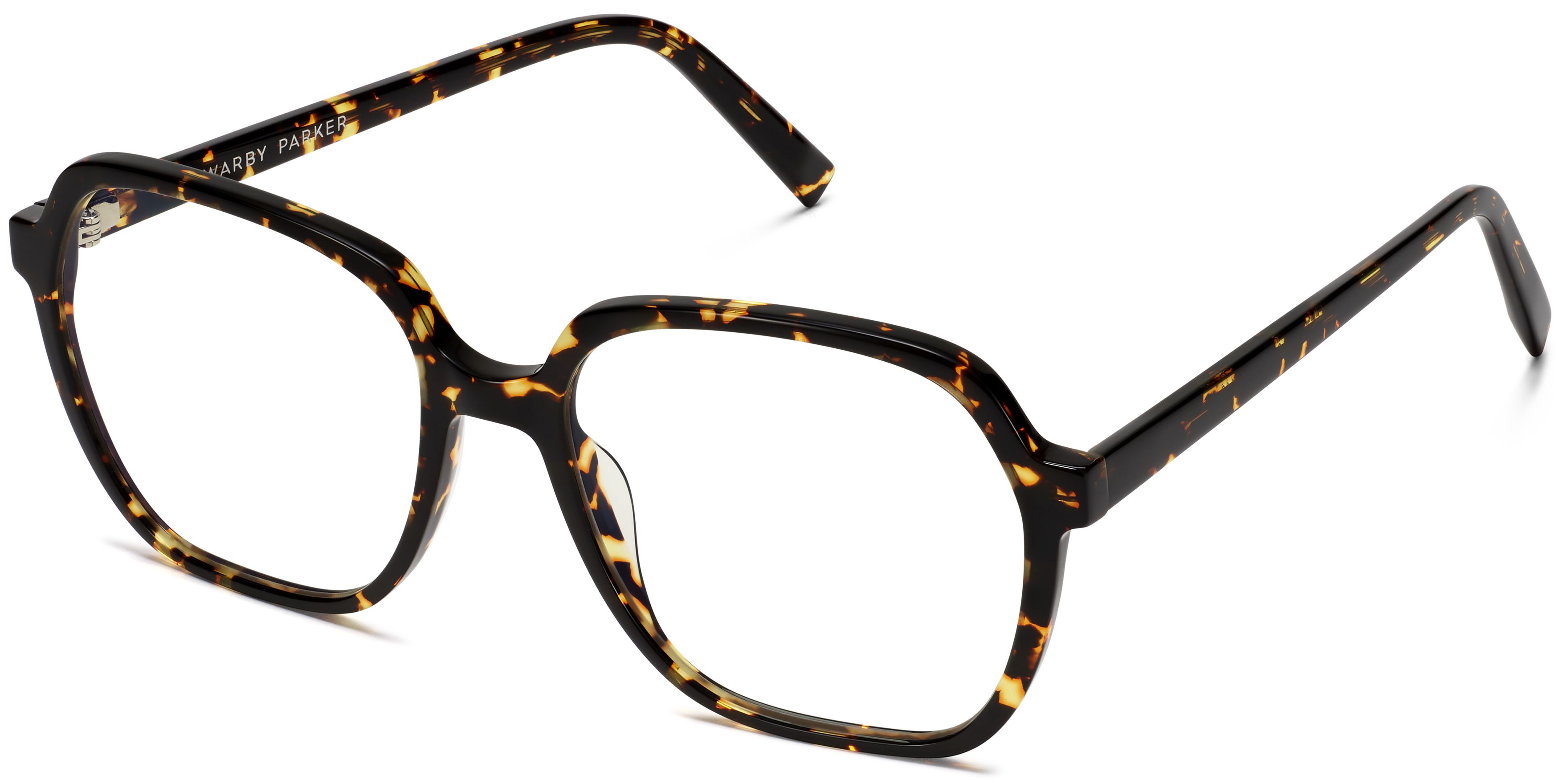 Willetta Eyeglasses in Black Oak Tortoise — Extra wide | Warby Parker