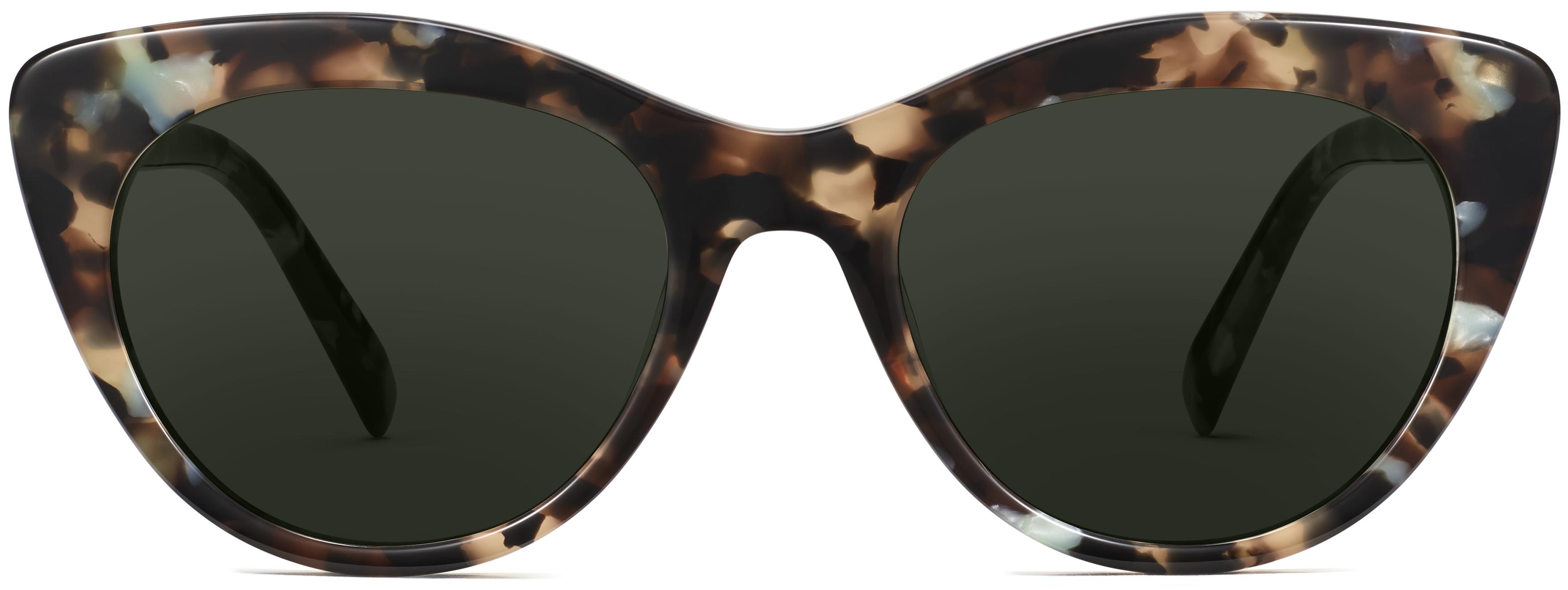 Warby Parker Retro Round Sunglasses - Tortoise Frame, Dark Green Lenses Carson Sunglasses in Cinnamon Tortoise — Wide | Warby Parker main image 3