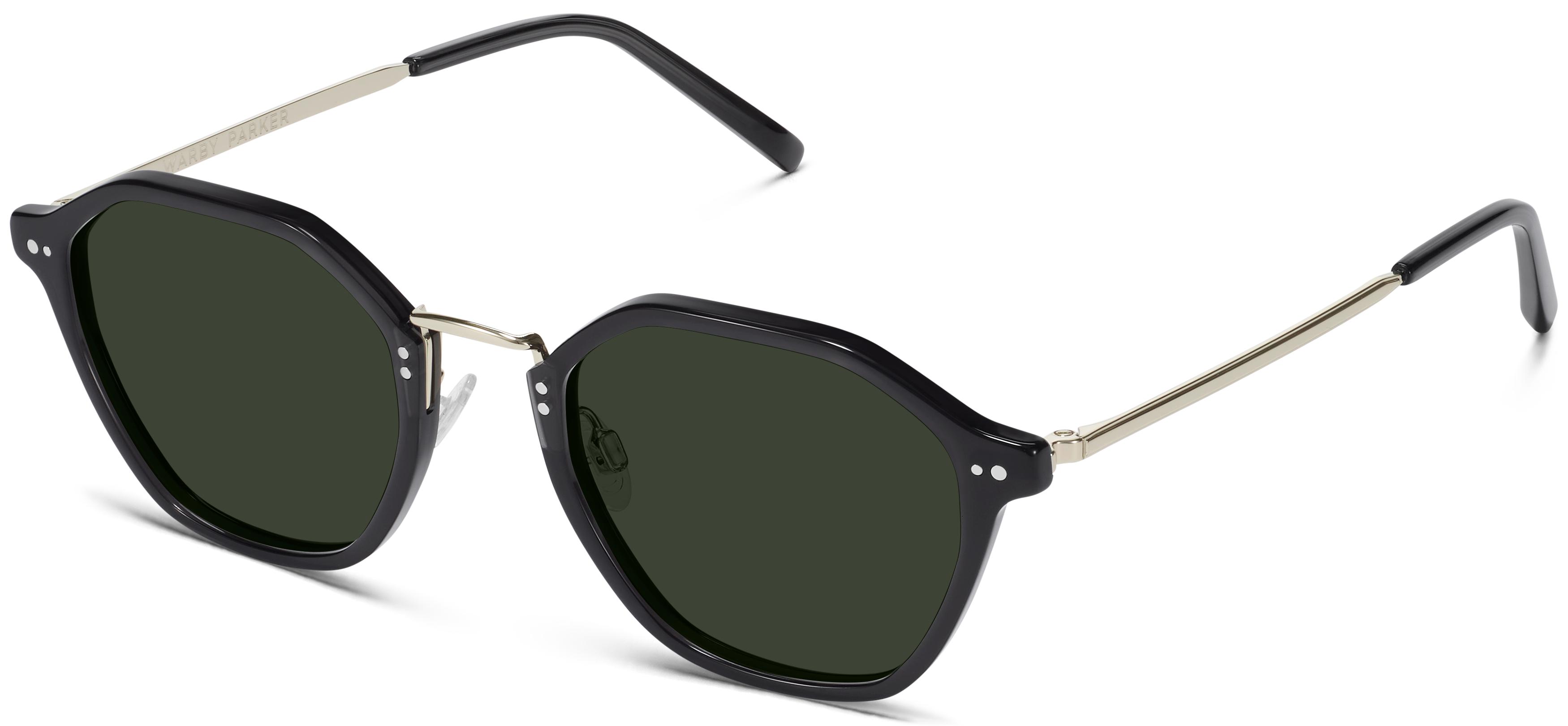 Warby Parker Anju Black Crystal Sunglasses - Like NEW - Polarized Annika Sunglasses in Jet Black — Medium | Warby Parker main image 4