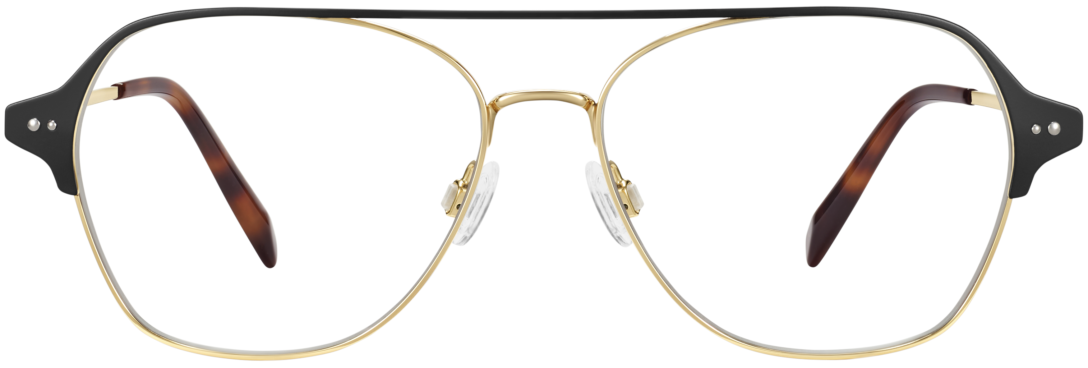 Corson Jet Black with Polished Gold, baseTransparent view