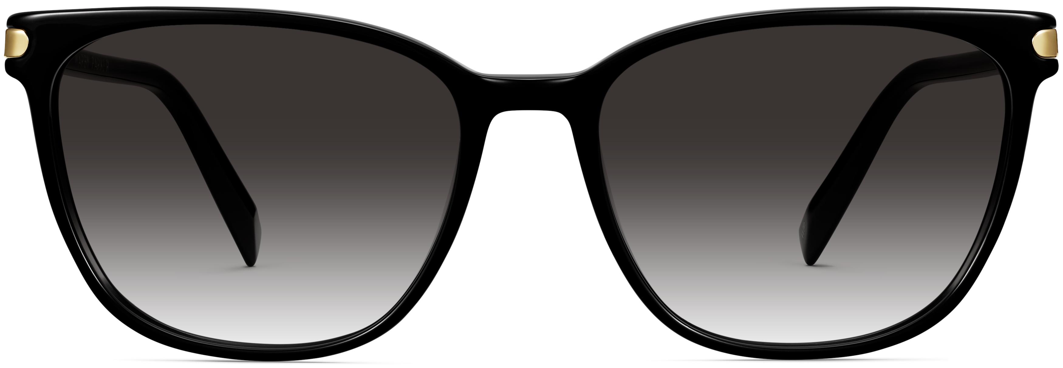 Esme Jet Black with Polished Gold, front view