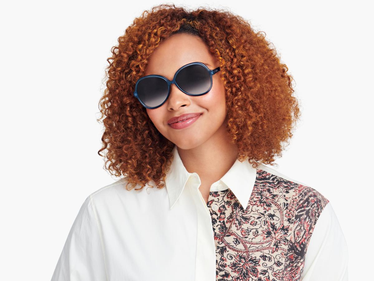 Karina Sunglasses in Blue Grotto Crystal Warby Parker