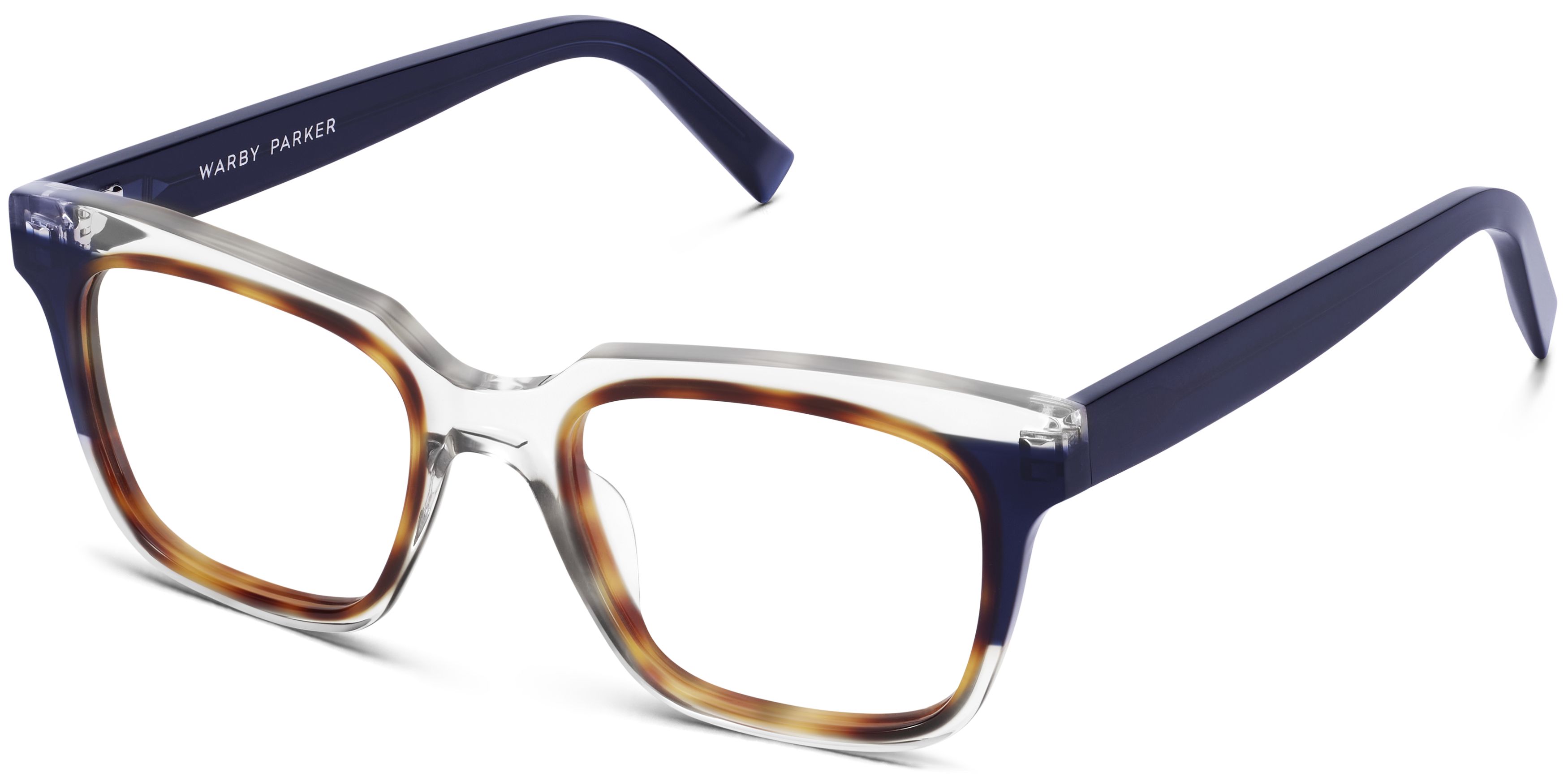 Winston Eyeglasses in Crystal with Inlet Crystal and Oak Barrel