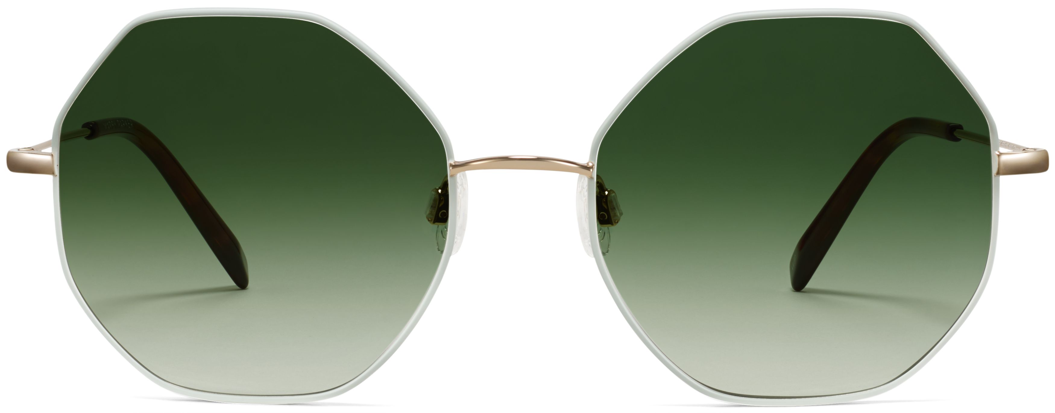 Celia Mint with Polished Gold, front view