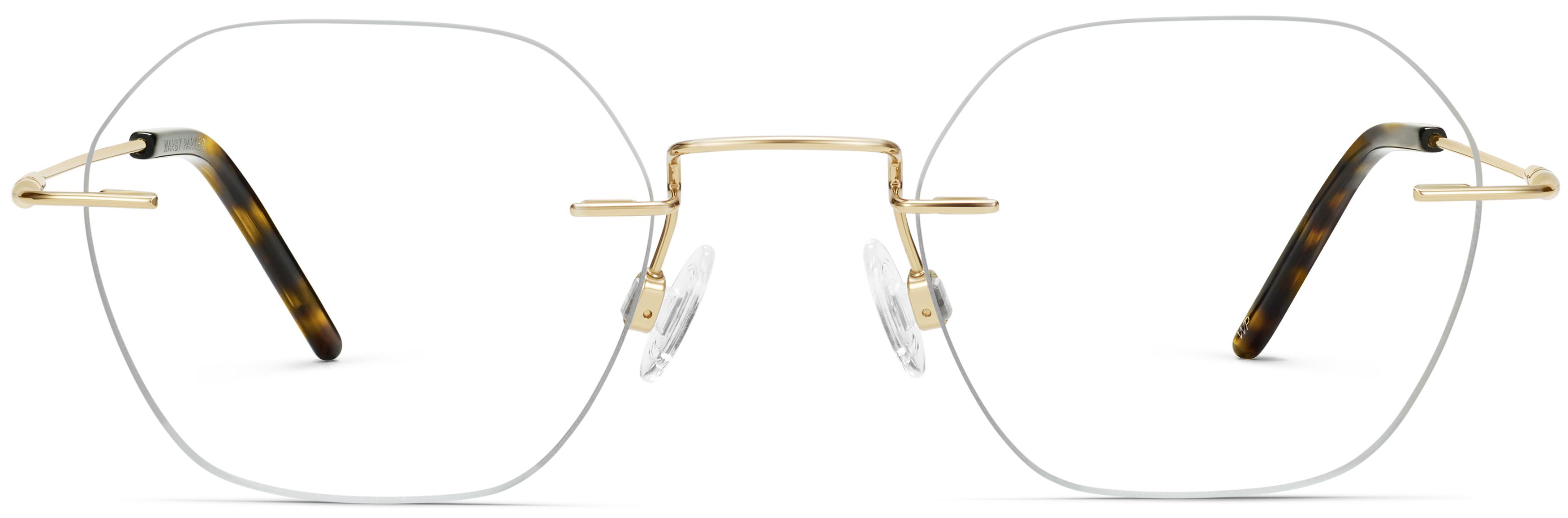 Uma Eyeglasses in Polished Gold