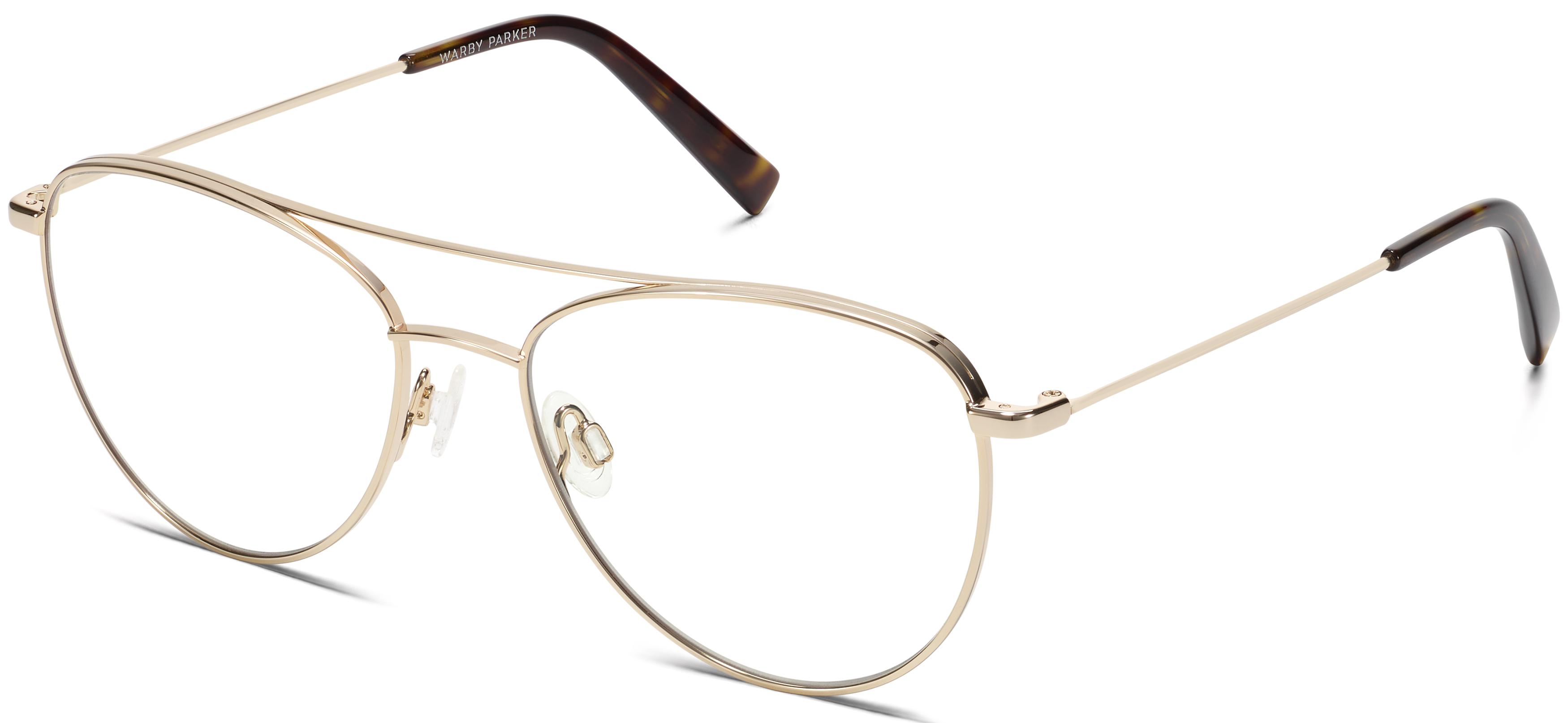 Hani Eyeglasses in Polished Gold