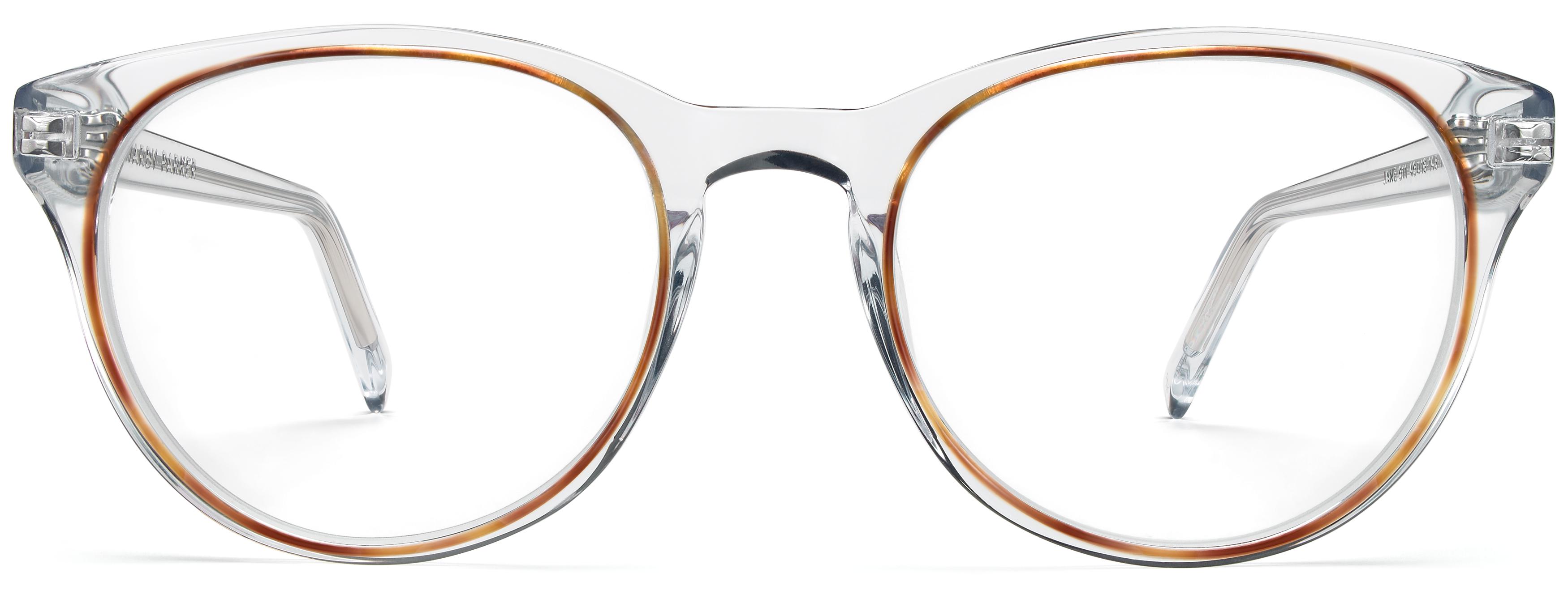 Jane Eyeglasses in Crystal with Oak Barrel Warby Parker